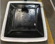 Plateau de table en résine grise pour extérieur