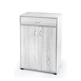 Rack de chaussures blanches avec étagères et tiroir 63 x 33 x 95 h cm cm