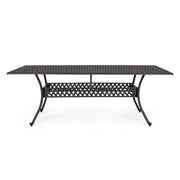 Table d'extérieur rectangulaire anthracite Ivrea 107 x 213 cm Iperbriko