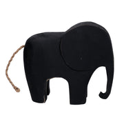 Grand éléphant en bois noir yo-3158a cm 28x8H25