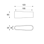 Tableau de pierre grise moderne 123 x 60 x h 34 cm