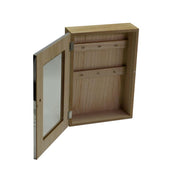 Porte-clés porte bois titane rectangulaire 6p cm20x28x8