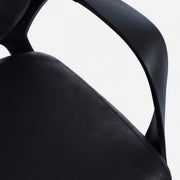 Fauteuil de bureau en tissu Damon avec dossier bas noir