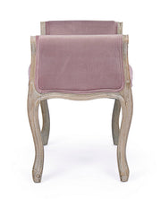 Banc simple classique bois velours Diva 71 x 48 x 60 cm