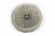 Pouf design en velours de métal gris cm 36 x 36 xh 30