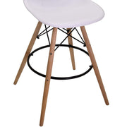 Tabouret de bar en résine de bois blanc cm54x54h108