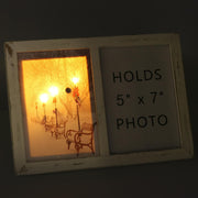 Cadre photo rectangulaire en bois blanc cm27x20x3