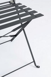 Ensemble de jardin Bistrot Anthracite table et chaises bizzotto