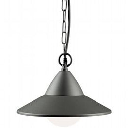 Suspension en aluminium et métal, diffuseur opalin, 20W, 2050 lumens, graphite