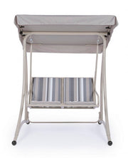 Rocking chair 2 places en acier Ivoire GRELY 145x120x h185 cm