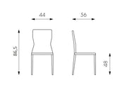 Chaise en simili cuir blanc