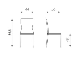 Chaise en simili cuir blanc