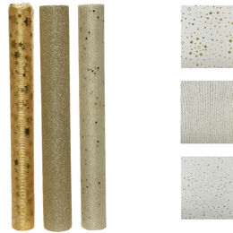 Rouleau en tissu déco polyester motifs assortis L200xP35 cm