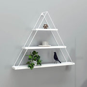 Etagère triangulaire 3 étagères Moset blanc total MT191006