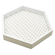 Plateau de bélier hexagonal en bois cm30x26h4