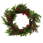 Couronne ronde en plastique rouge cm ø50