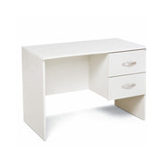 Bureau 2 tiroirs en bois fractionné blanc H.75x119x64 cm