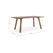 GLASGOW table d'extérieur en bois FSC 180x90x h75 cm
