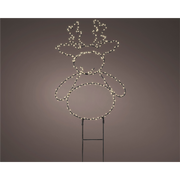 Renne Métallique Avec 280 Led Externes H47Cm Couleur Noir...