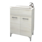 Lavabo à 2 portes 60x50 cm couleur chêne blanc