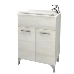 Lavabo à 2 portes 60x50 cm couleur chêne blanc