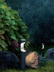 Lampe d'extérieur en aluminium moulé avec diffuseur opalin - 9W - 1155 lumens - Classe E - 4000°K graphite