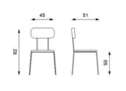 Chaise en polypropylène avec assise blanche