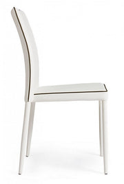 Chaise Achille avec structure en acier blanc