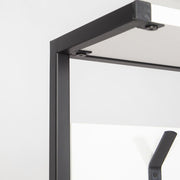 Étagère d'entrée Nomad Blanc 5 Crochets Porte-Manteaux L 78 x P 30 x H 182 cm