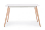 Table Michelangelo en bois blanc 120 x 80 cm