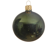 Boule de Noël en verre brillant vert sapin ø 6cm