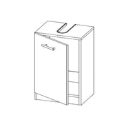 Meuble bas Solo11 blanc porte réversible