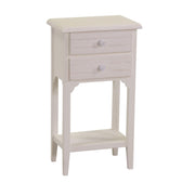 Armoire en bois Nuremberg 2 tiroirs + 1 plateau crème cm37x26h70