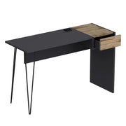 Bureau Candy noyer anthracite prises usb 121x45