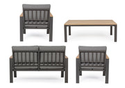 Salon de jardin Belmar naturel - anthracite