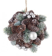 6x décoration sphérique Astrid Silver D140