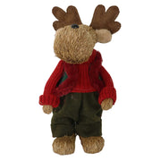 Rennes en tissu rouge et vert cm18x10h30