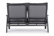 Sofa 2-SEATER avec coussins inclinables avec coussins anthracites kledi