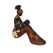 Statue femme africaine en résine cm18,5x6h17