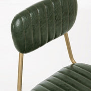 Chaise moderne Addy en acier recouvert de couleur rétro vert foncé
