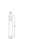 Lampe d'extérieur en aluminium moulé sous pression avec diffuseur en verre transparent et ailettes anti-éblouissement graphite