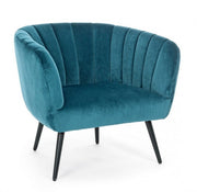 Chauffeur de fauteuil classique en velours bleu