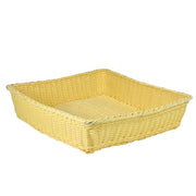 Panier présentoir carré en polyrotin naturel cm40x40h10