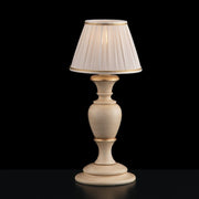 Lampe en bois et pâte de bois ivoire et feuille d'or 1 lumière cm 36