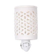 Brûleur à essence bouchon en céramique perforé blanc 10,3x7,2h14 cm