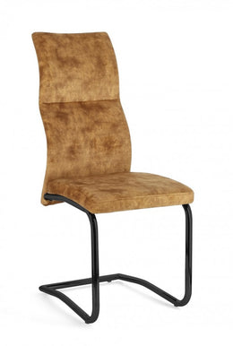 4x Chaise Thelma Velours Jaune