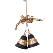 Cloche en métal doré et noir cm23x15h6