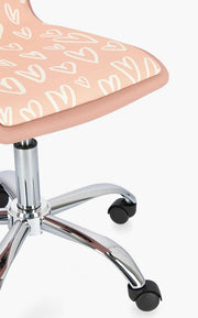 Chaise de bureau en acier similicuir Young Hearts 42,5 x 40 x 87 cm
