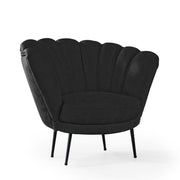 Fauteuil coque Orel en nubuck gris