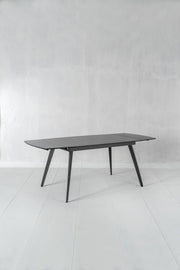 Table extensible avec plateau en céramique gris anthracite 140/170/200x90x76h cm
